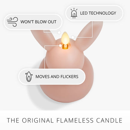 Dusky Rose Flameless Candle Small Bunny
