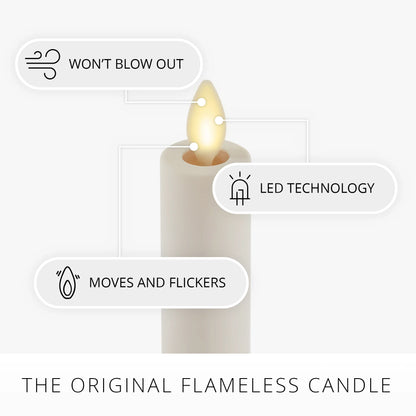 Pearl Ivory Flameless Candle E12 Taper Bulb
