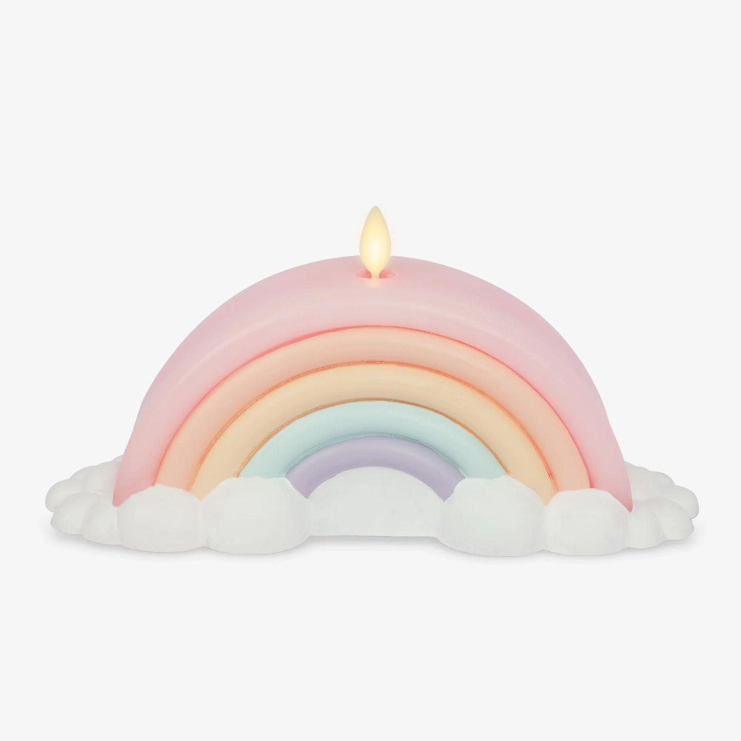 Pastel Crystal Rose Flameless Candle Rainbow