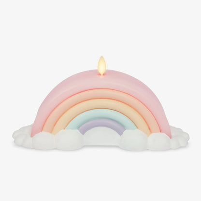 Pastel Crystal Rose Flameless Candle Rainbow