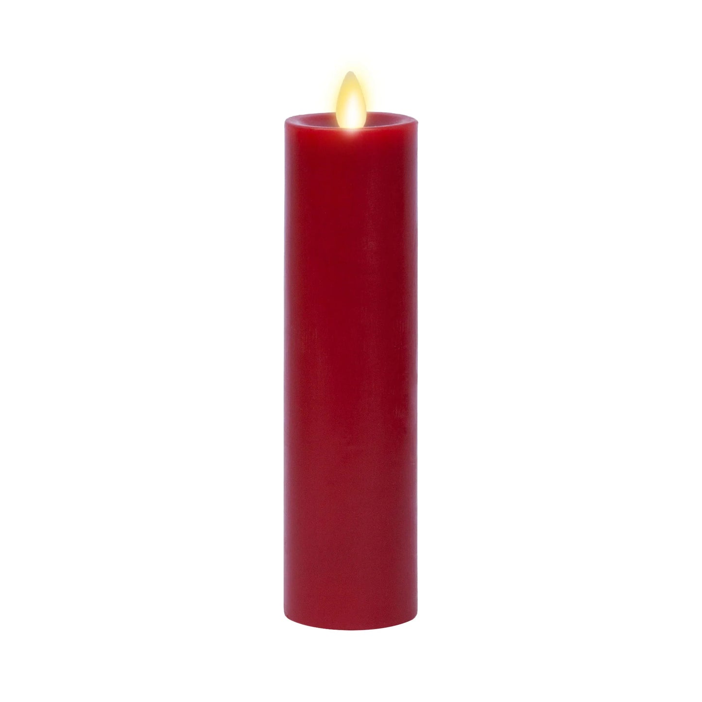 Burgundy Flameless Candle Slim Pillar