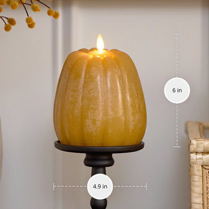 Harvest Gold Flameless Candle Pumpkin