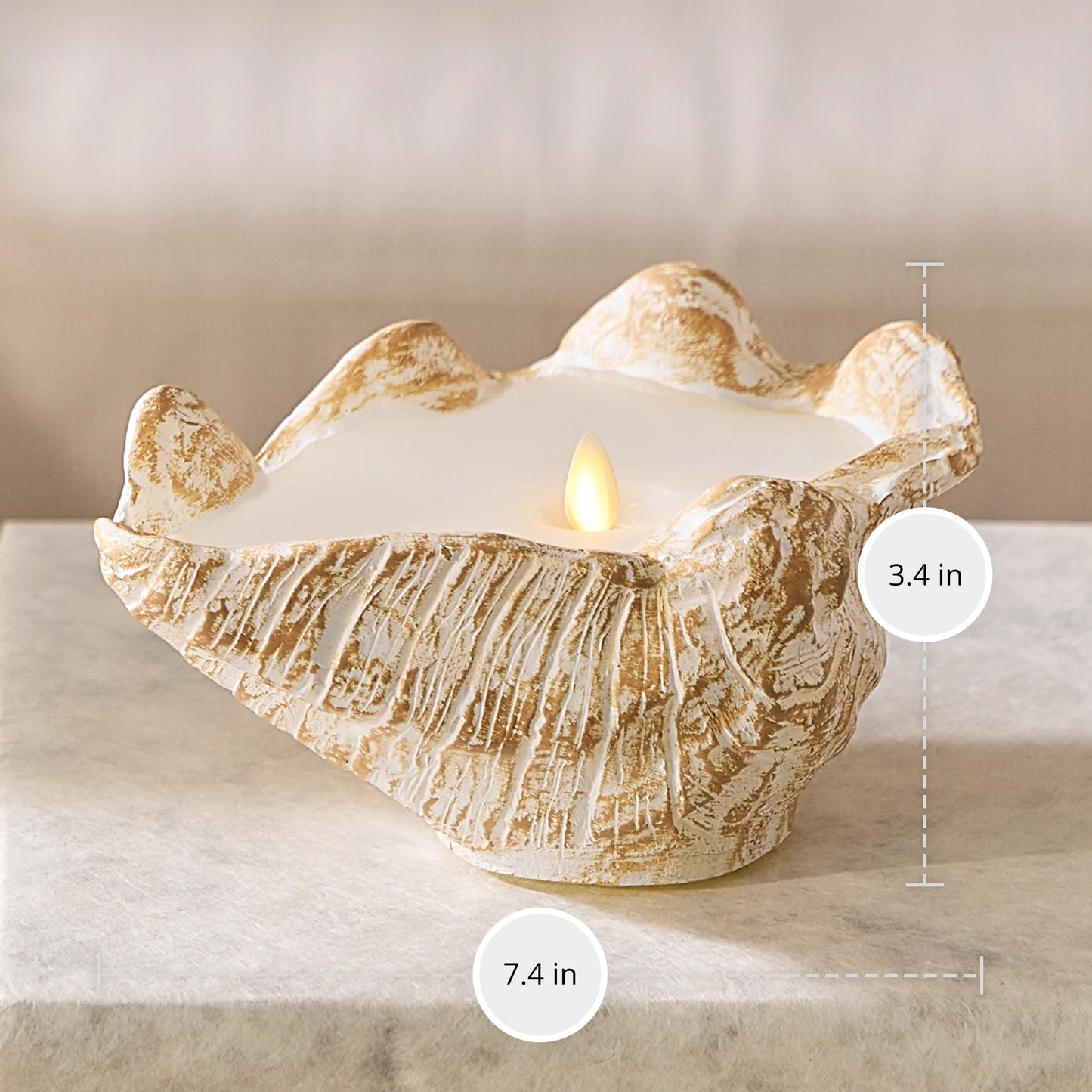 Clamshell Flameless Candle