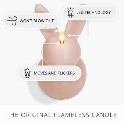 Dusky Rose Flameless Candle Bunny