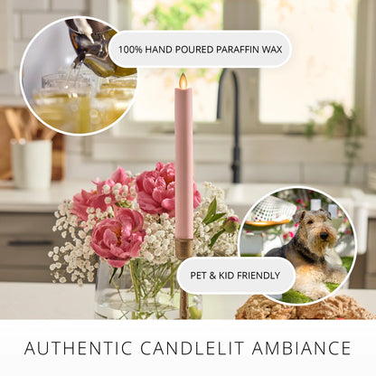 Crystal Rose Flameless Candle Taper