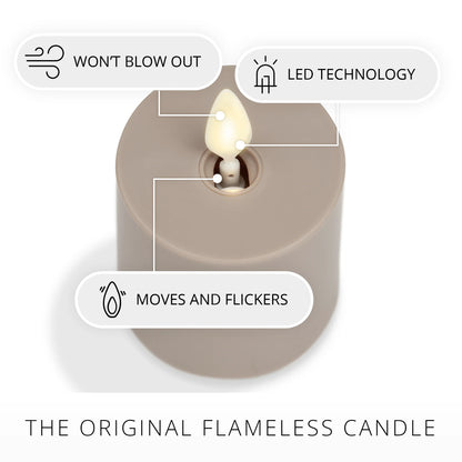 Timeless Taupe Outdoor Flameless Candle Votive
