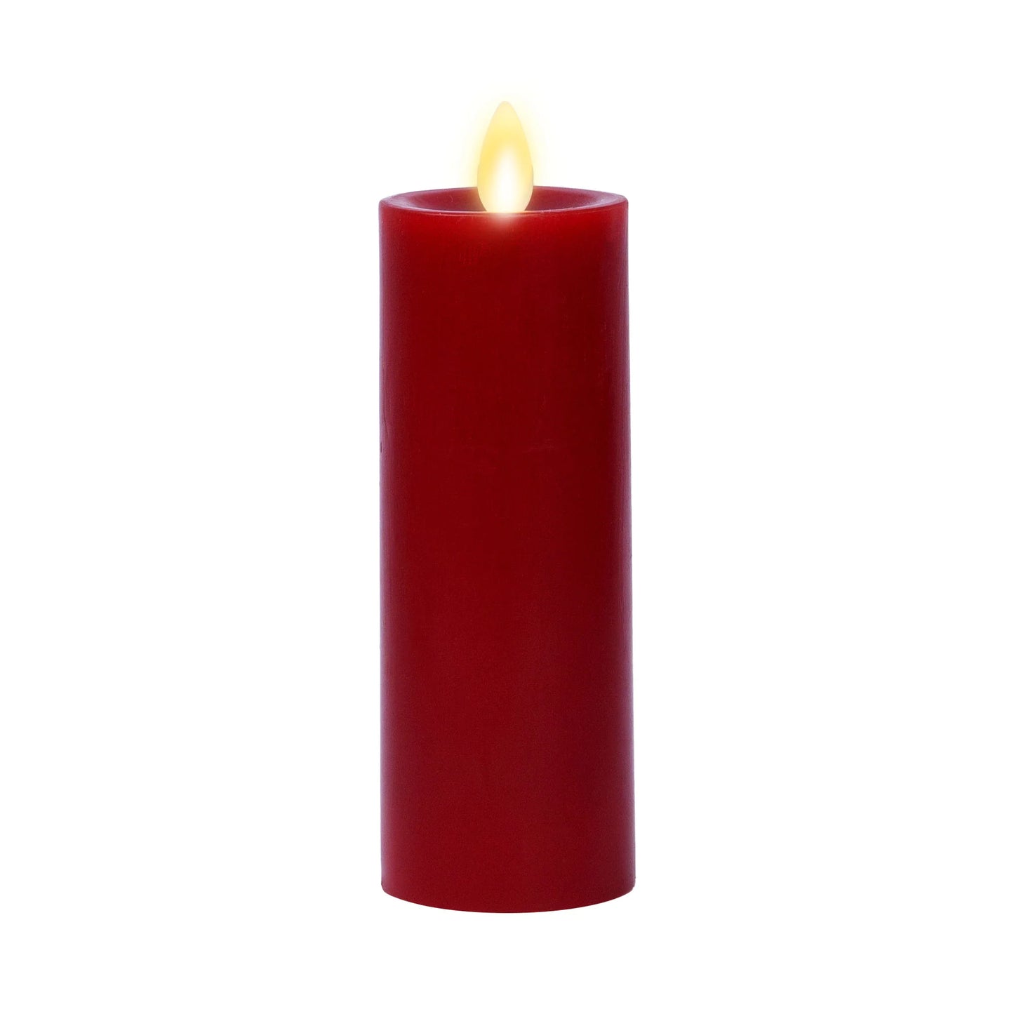 Burgundy Flameless Candle Slim Pillar