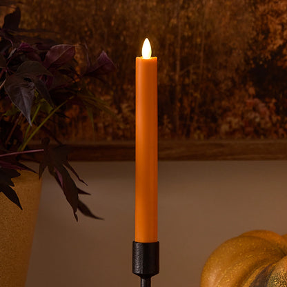 Russet Orange Flameless Candle Taper