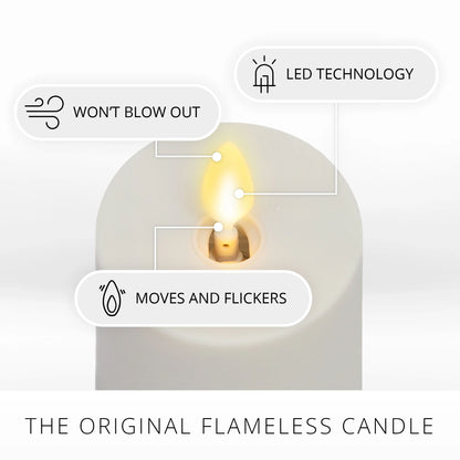 Pearl Ivory Outdoor Flameless Candle Votive - Flat Top