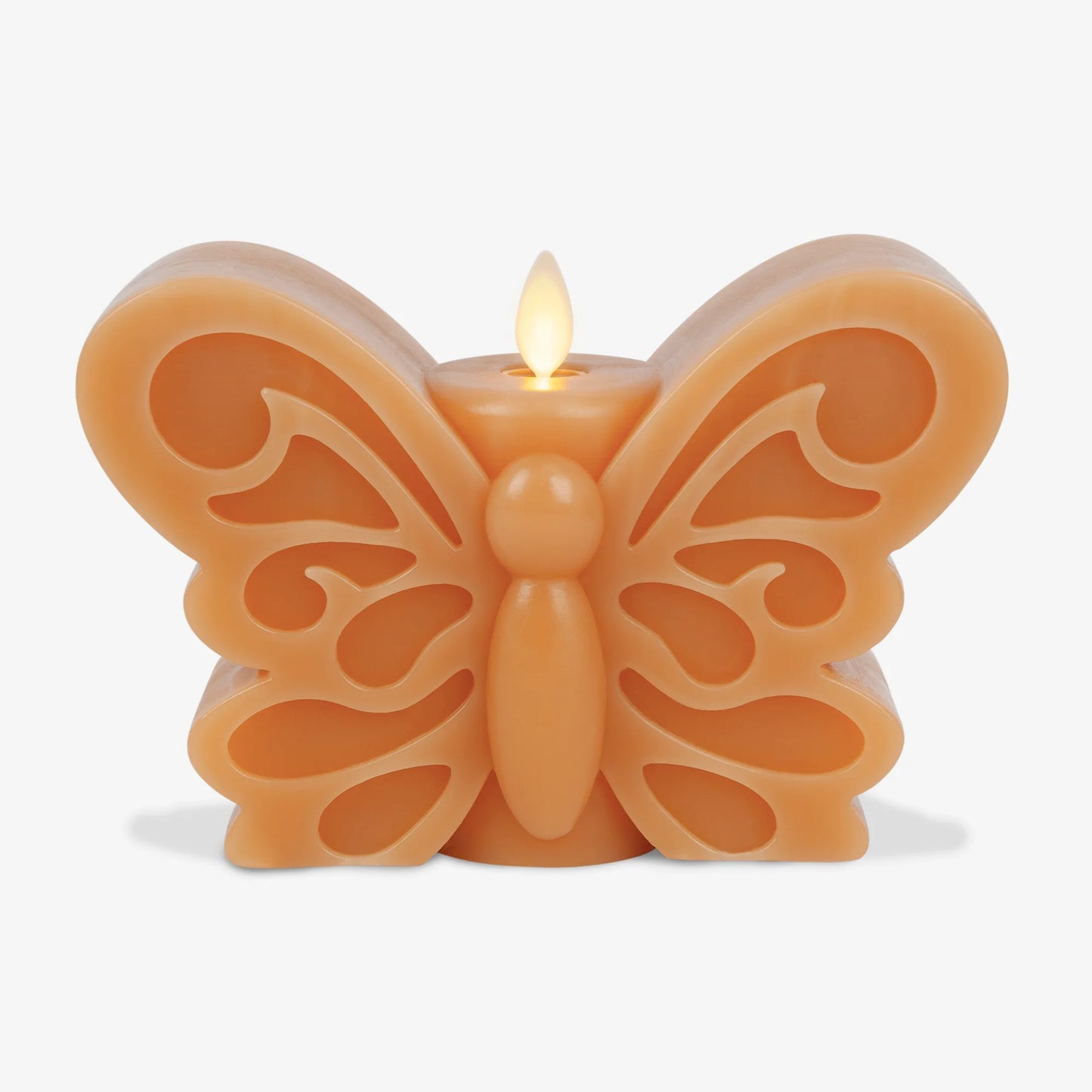 Sunlit Honey Flameless Candle Butterfly