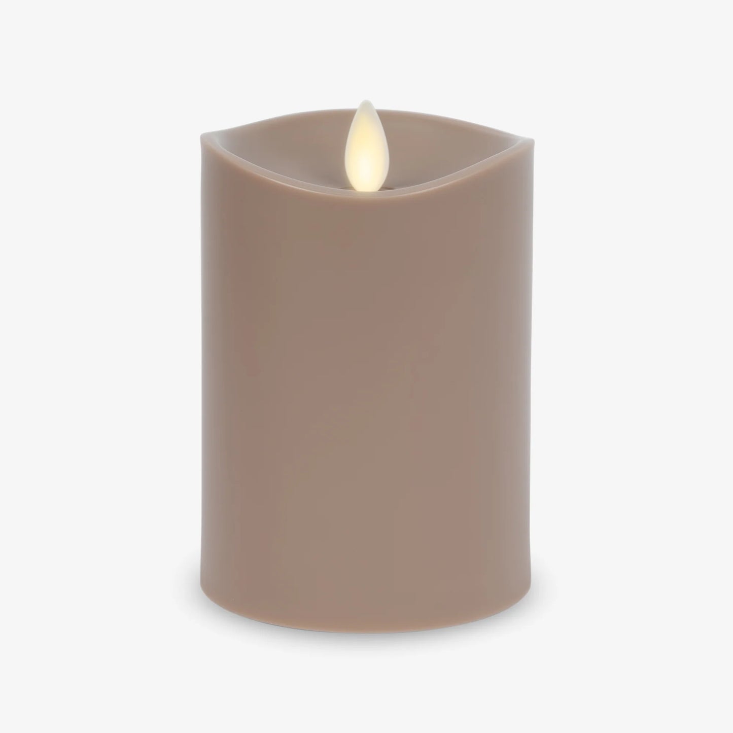 Timeless Taupe Outdoor Flameless Candle Pillar