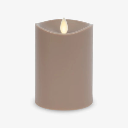 Timeless Taupe Outdoor Flameless Candle Pillar