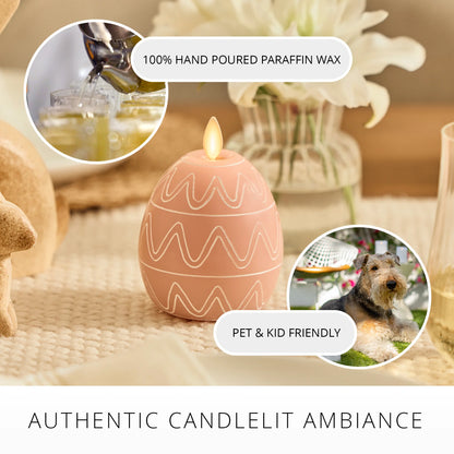 Dusky Rose Flameless Candle Egg