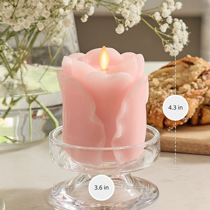 Crystal Rose Flameless Candle Rose Bud