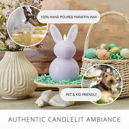 Gentle Lavender Flameless Candle Easter Bunny Rabbit