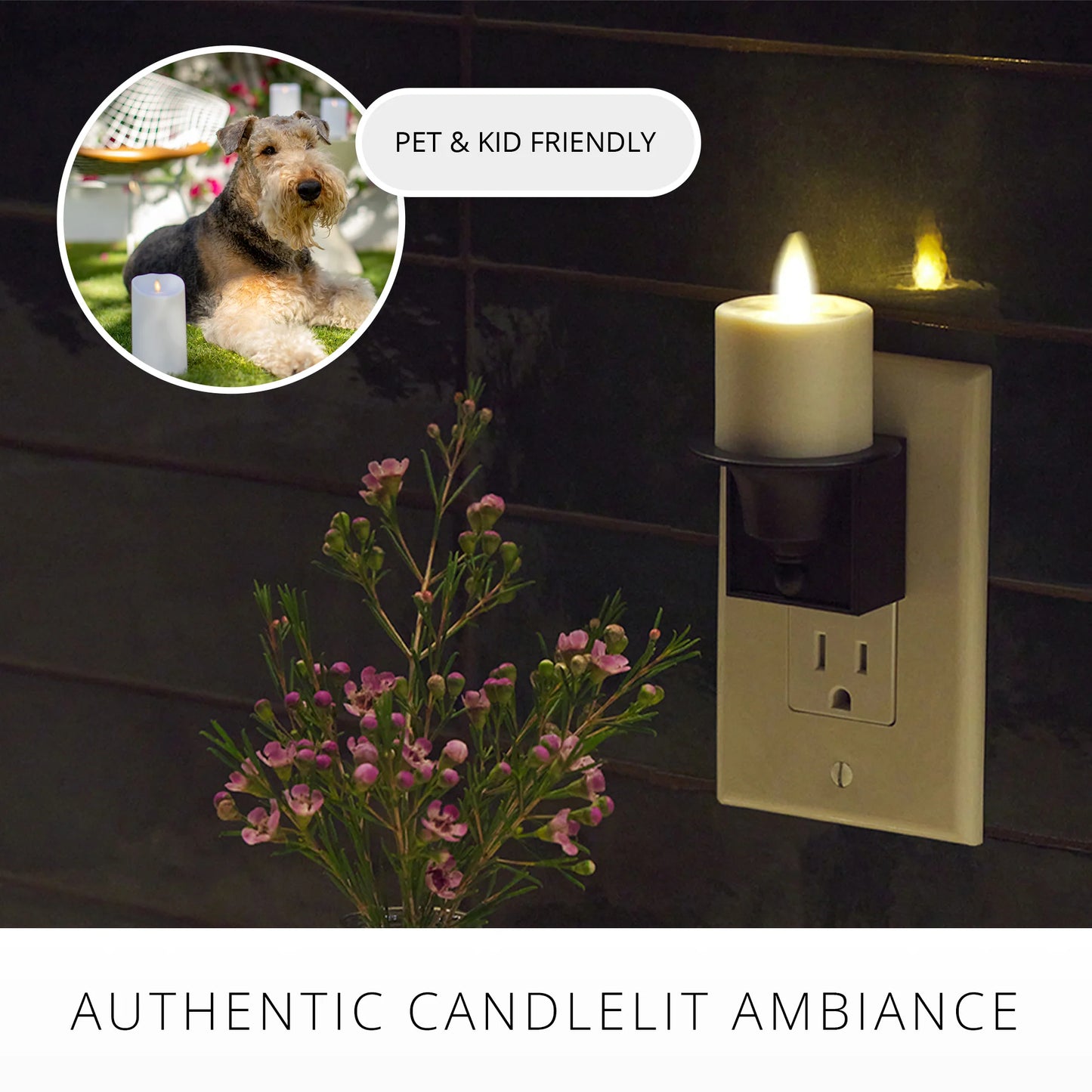 Bronze Flameless Candle Night Light