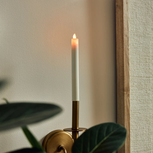 Pearl Ivory Flameless Candle E12 Taper Bulb