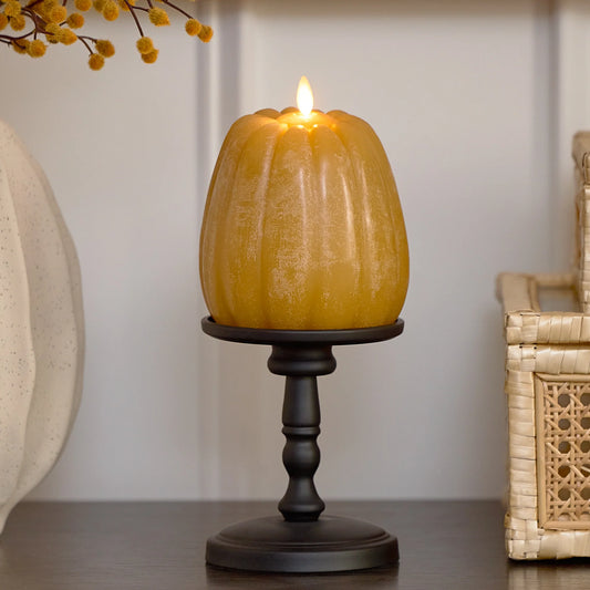 Harvest Gold Flameless Candle Pumpkin