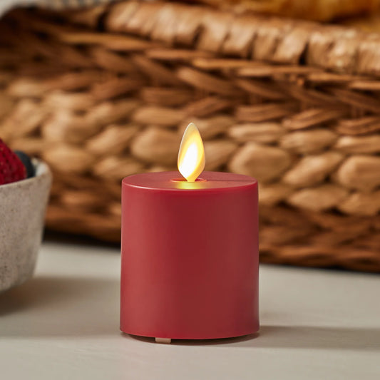 Cherry Red Outdoor Flameless Candle Votive