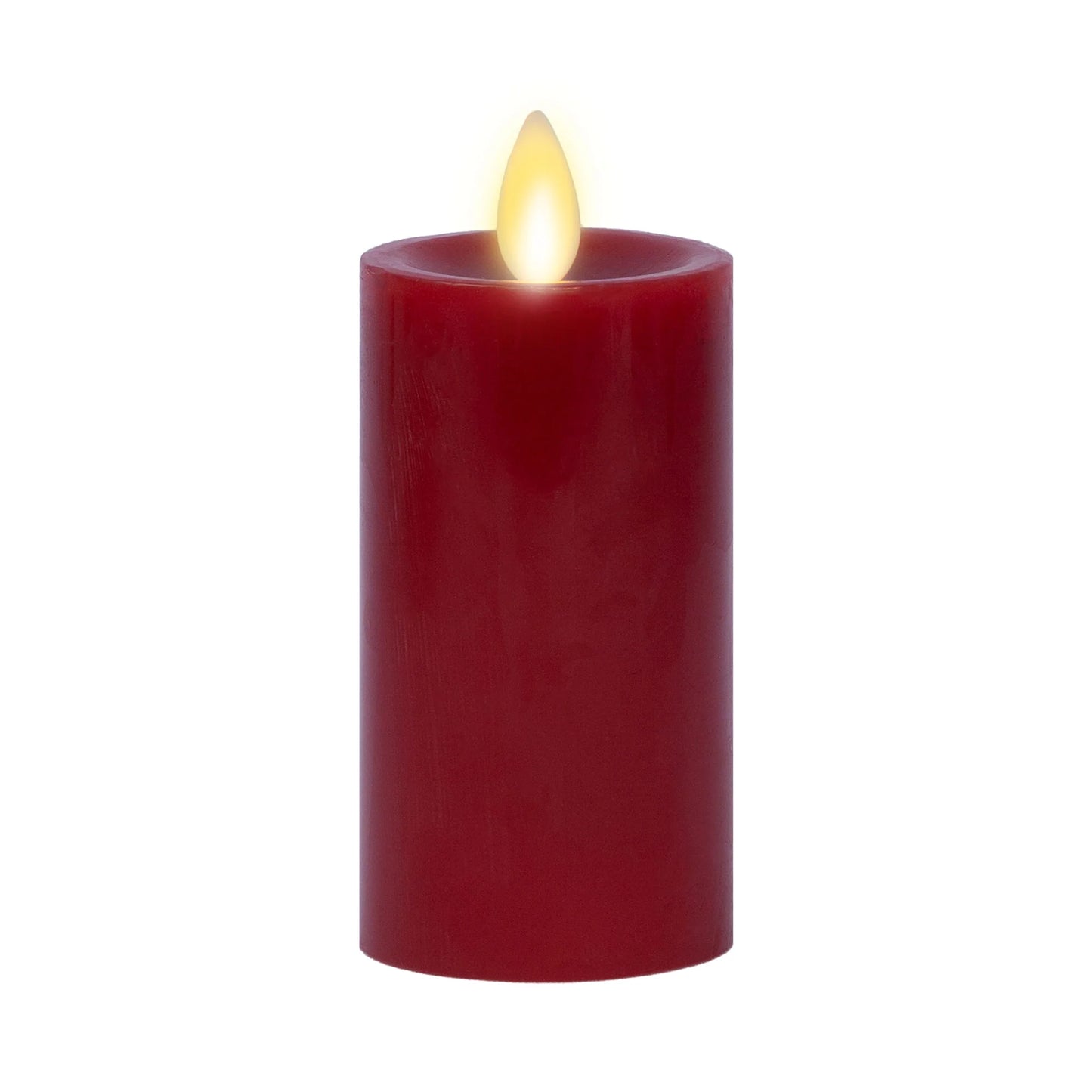Burgundy Flameless Candle Slim Pillar