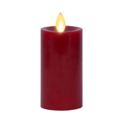 Burgundy Flameless Candle Slim Pillar