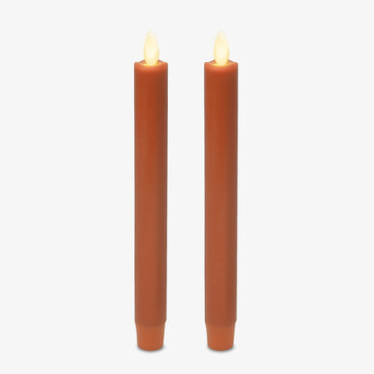 Harvest Pumpkin Flameless Candle Tapers - Set of 2