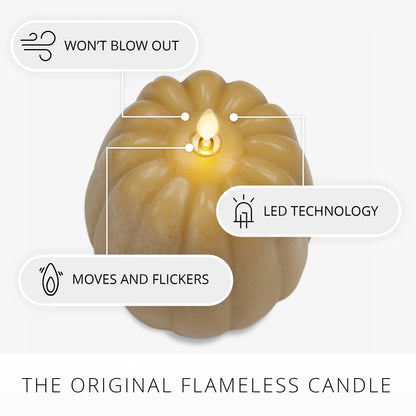 Harvest Gold Flameless Candle Pumpkin