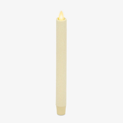 Radiant Ivory Glitter Flameless Candle Taper