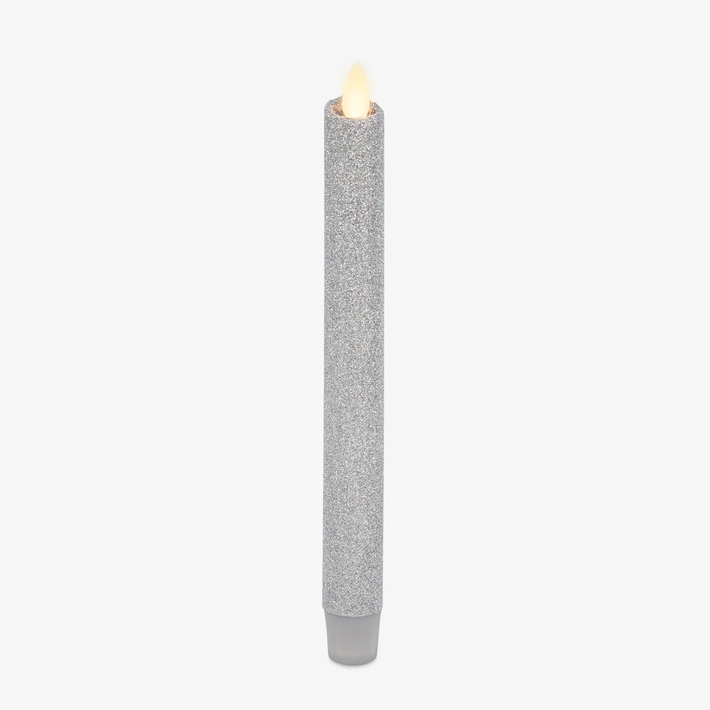 Brilliant Silver Glitter Flameless Candle Taper