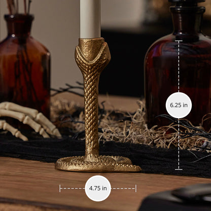 Brass Wrought Iron Snake Taper Holder