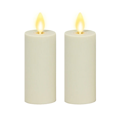 Pearl Ivory Flameless Candle Votive - Flat Top - Set of 2